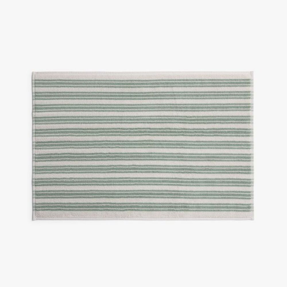 Striped Supersoft Tub Mat Jade & Parchment - Parachute